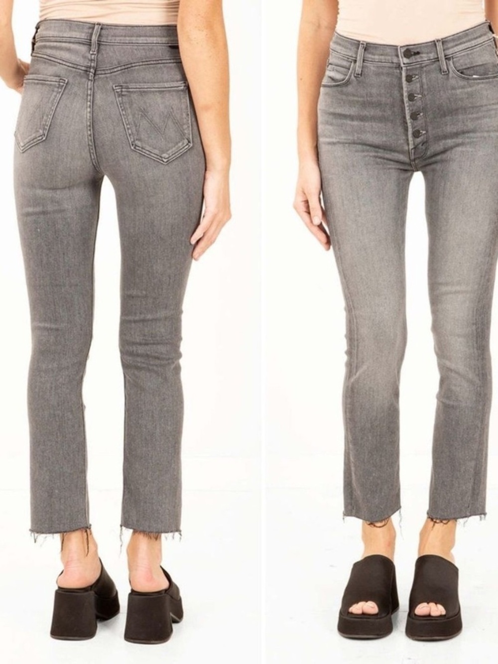 Mother Jeans 34 Pixie Dazzler Ankle Fray Jeans